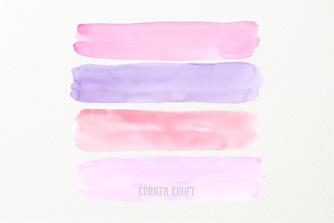1158x772 Watercolor Brush Strokes Purple Haze By Cornercroft - Watercolor Brush Strokes