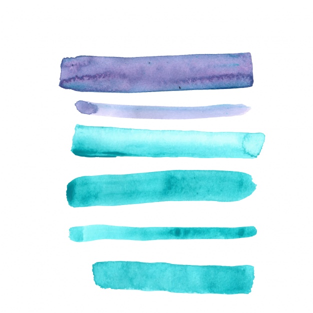 626x626 Watercolor Brush Strokes Collection Vector Free Download - Watercolor Brush Strokes