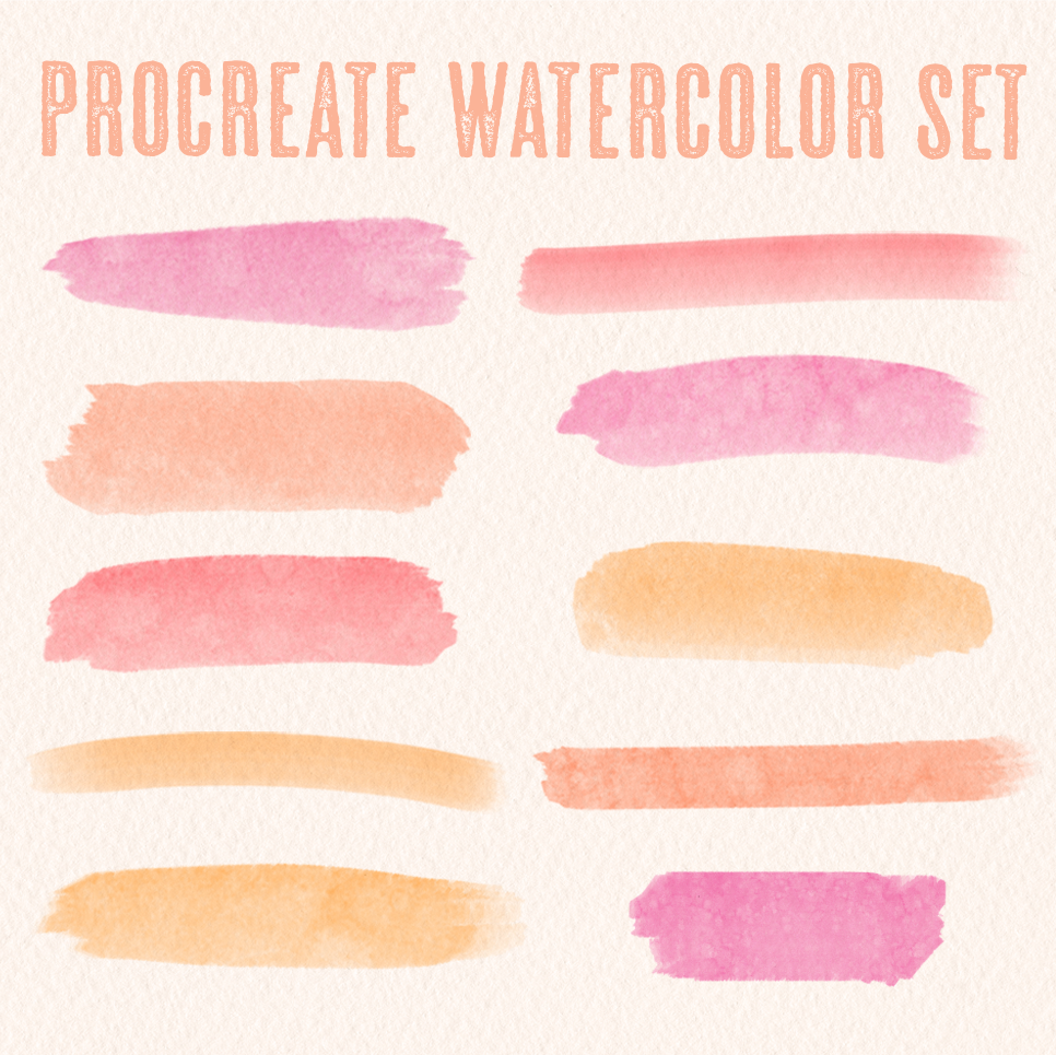 966x965 Procreate Watercolor Brush Set And Texture Pack - Watercolor Brush Texture