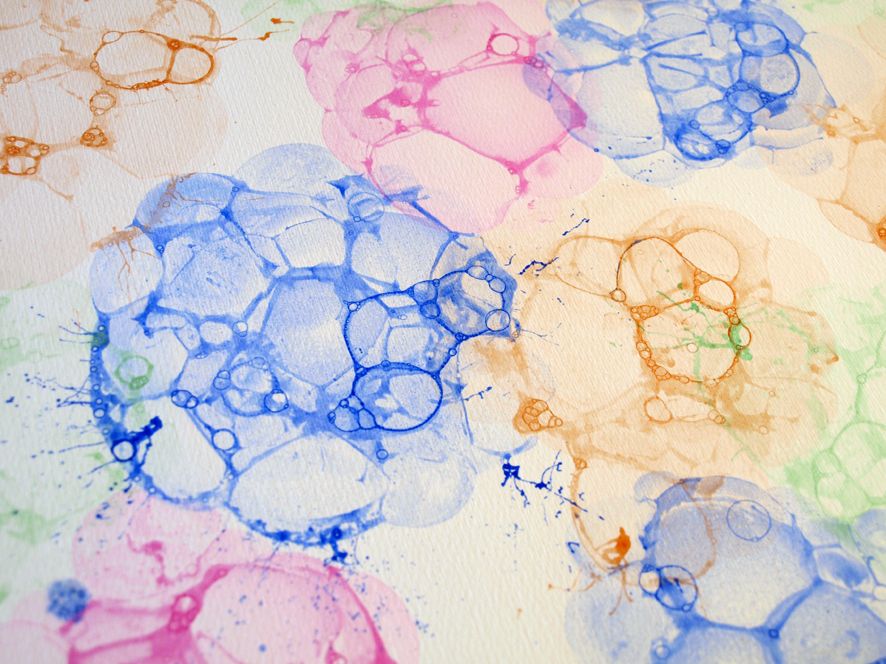 886x664 Paint With Bubbles 3 Ways Fashion Illustration By Jello - Watercolor Bubble Art
