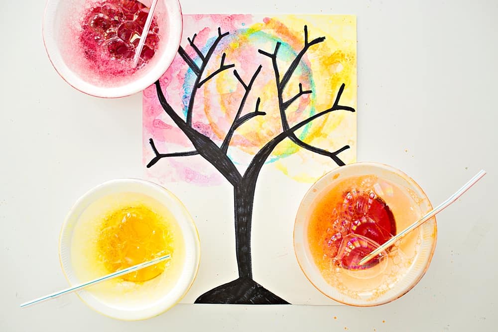 1000x667 Watercolor Bubble Art Trees - Watercolor Bubble Art