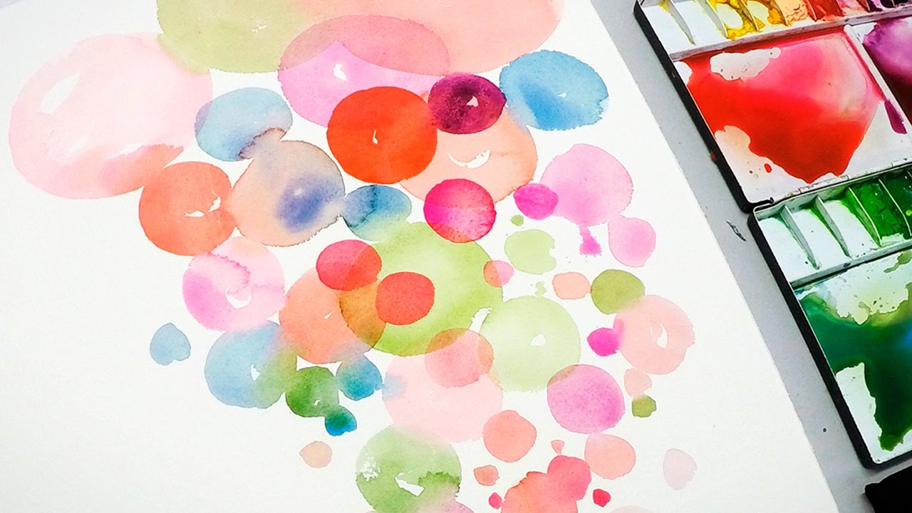 1280x720 Lvl2] Painting Bubbles With Watercolor - Watercolor Bubbles