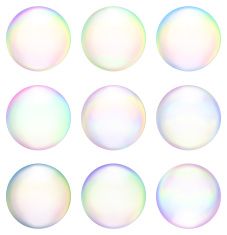 227x235 Vector Of Colored Soap Bubbles Wall Mural We Live To - Watercolor Bubbles