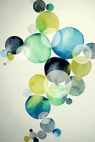 320x480 Watercolor Bubbles - Watercolor Bubbles