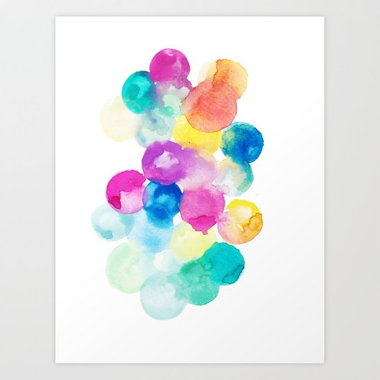 550x550 Watercolor Bubbles Art Print By Deeanndee Society6 - Watercolor Bubbles