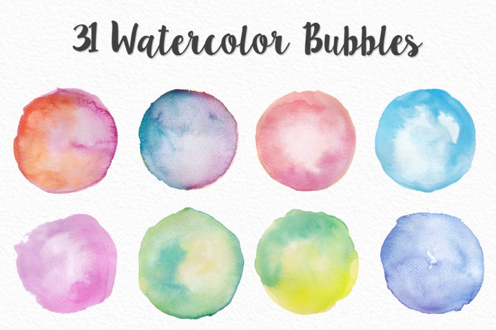 720x479 Watercolor Bubbles By Creativetoons - Watercolor Bubbles
