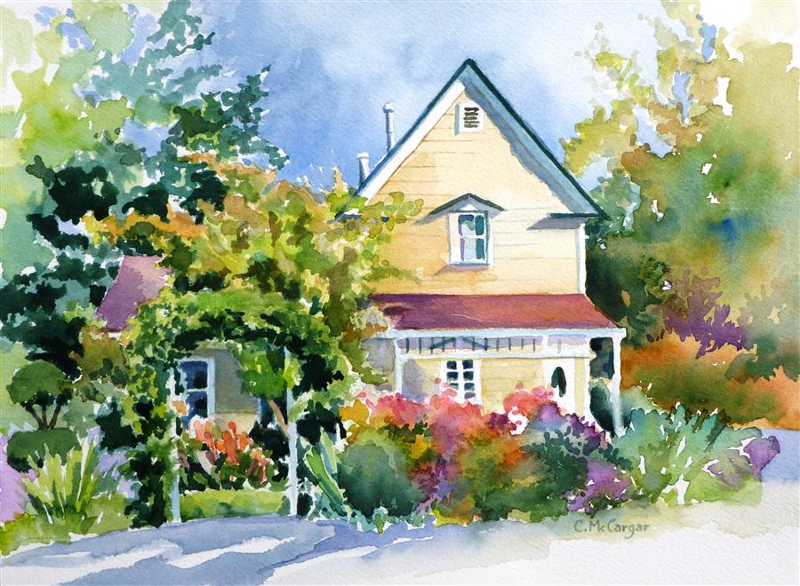 900x660 Buy Original Art By Catherine Mccargar Watercolor, Watercolor - Watercolor Building Painting