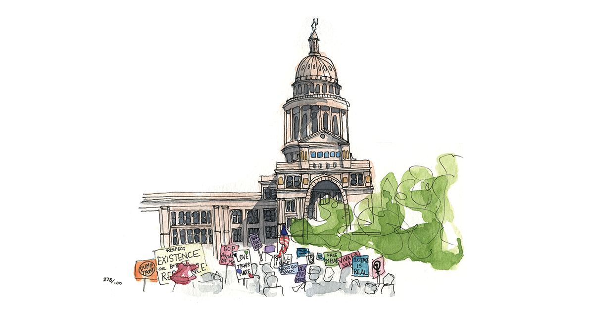 1200x632 One Year Of Buildings - Watercolor Buildings