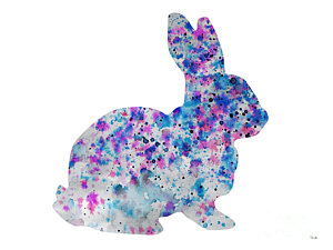 300x225 Rabbit 2 Painting By Watercolor Girl - Watercolor Bunny