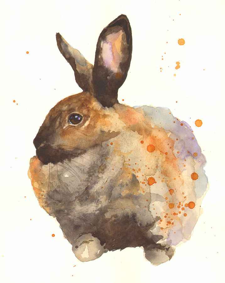 717x900 Watercolor Rabbit Print - Watercolor Bunny