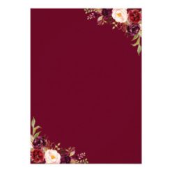 247x247 Watercolor Burgundy Red Floral Rustic Boho Wedding Invitation Card - Watercolor Burgundy