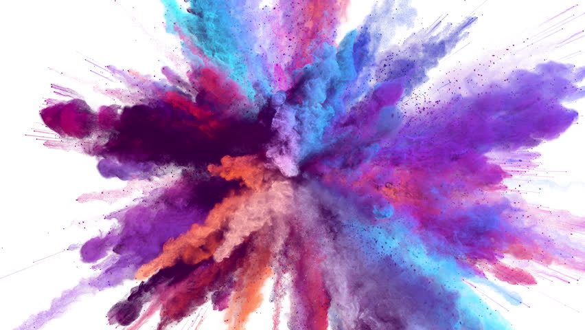 852x480 Color Stock Video Footage - Watercolor Burst