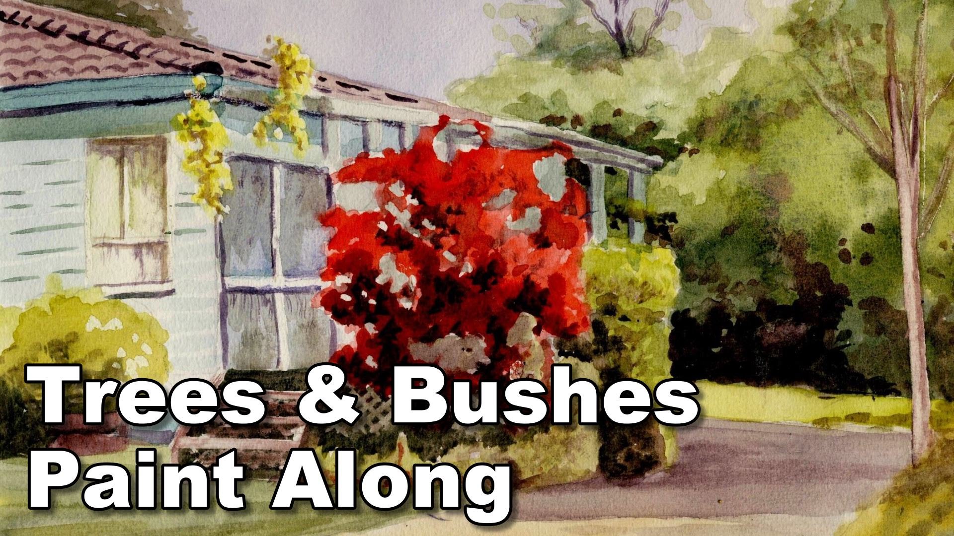 Watercolor Bushes at Explore collection of
