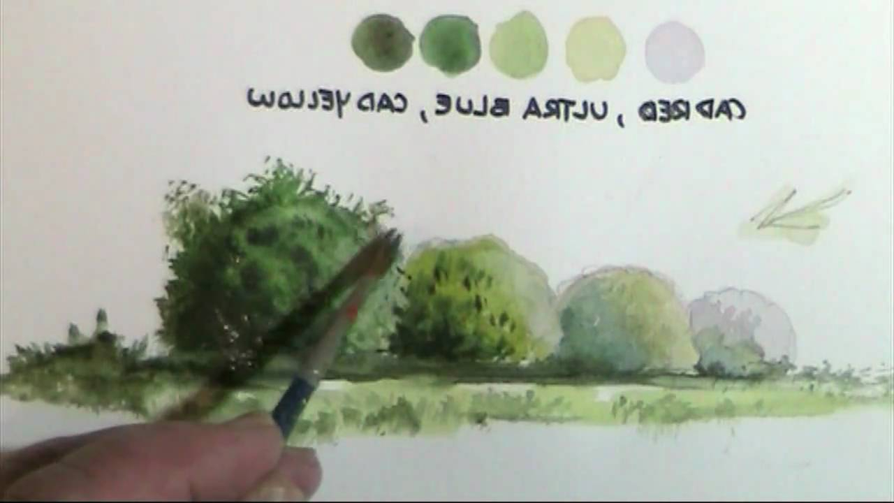 1280x720 Painting Bushes In Watercolor How To Paint Trees Bushes In - Watercolor Bushes