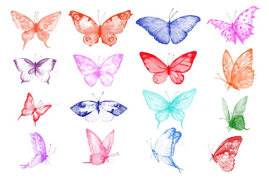 864x576 Butterfly Photoshop Brushes - Watercolor Butterfly