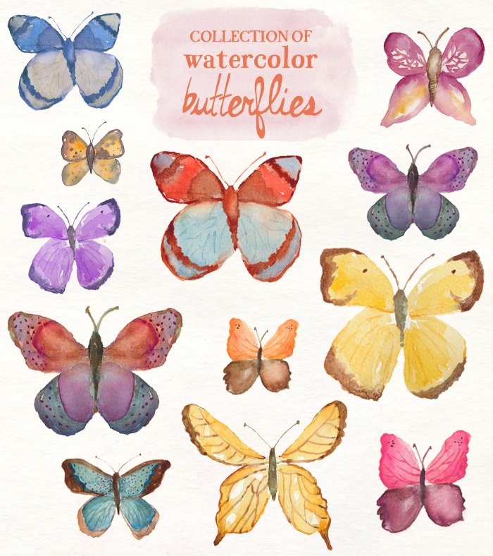 700x788 Watercolor Butterfly Clip Art - Watercolor Butterfly