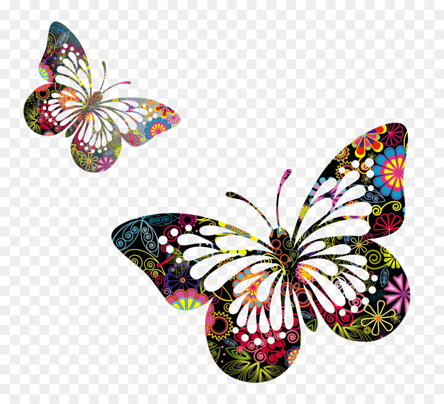 900x820 Butterfly Clip Art - Watercolor Butterfly Art