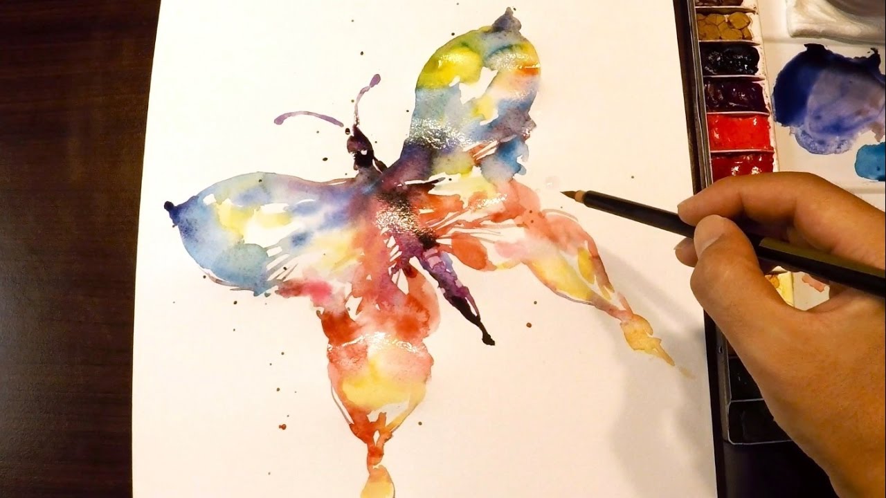 1280x720 How To Paint A Butterfly Watercolor Techinique - Watercolor Butterfly Art