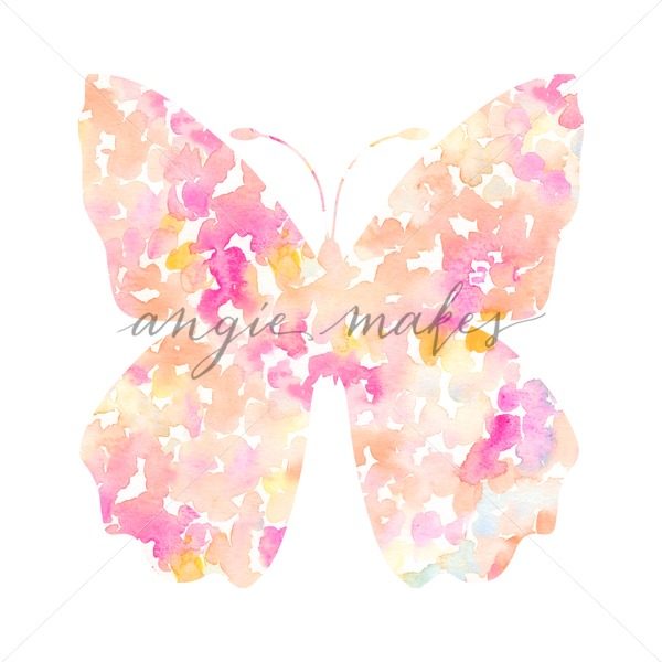 600x600 This Watercolor Butterfly Art Work Download Is Yours To Print And - Watercolor Butterfly Art