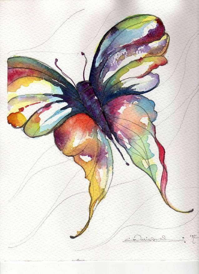 638x878 Watercolor Butterfly Watercolor Butterfly... Art Instruction - Watercolor Butterfly Art