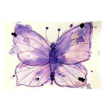 425x425 Yuisdwz Rectangle Purple Watercolor Butterfly Art - Watercolor Butterfly Art