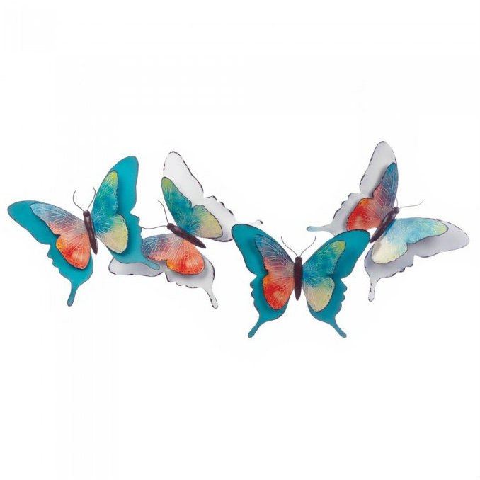 678x678 Metal 3d Watercolor Butterfly Wall Decor - Watercolor Butterfly Images