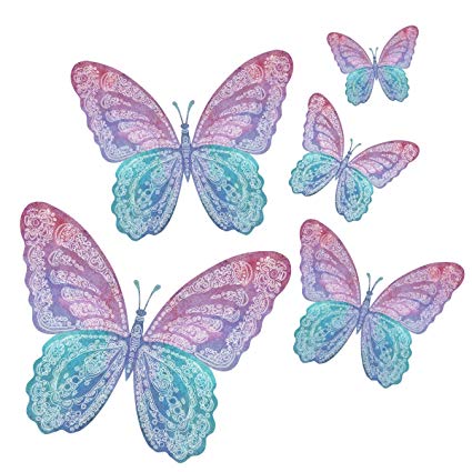 425x425 Watercolor Butterfly Wall Decals Eco Friendly Peel And - Watercolor Butterfly Images