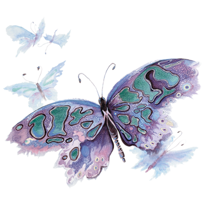 400x400 Watercolor Butterfly - Watercolor Butterfly Png