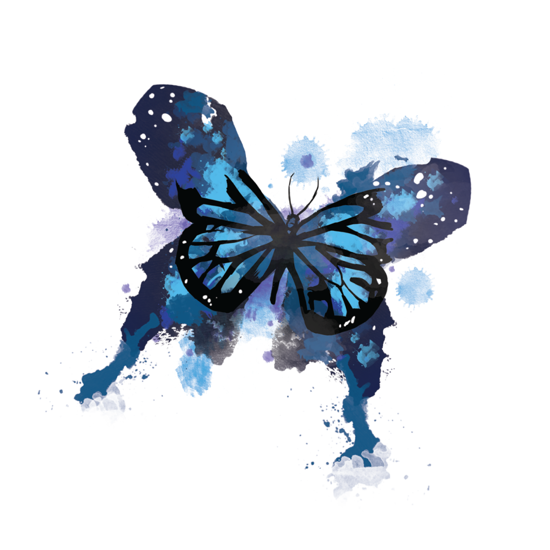 1111x1111 Watercolor Butterfly Habitatt Supply Co. - Watercolor Butterfly Png