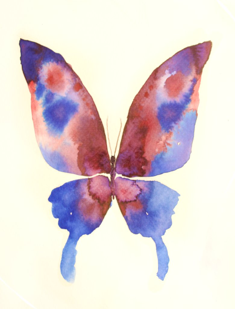 780x1024 Watercolor Butterfly By Euminee - Watercolor Butterfly Png