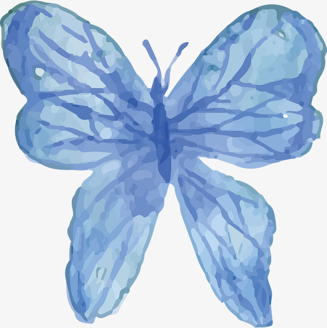 650x652 Blue Watercolor Butterfly, Blue Vector, Watercolor Vector - Watercolor Butterfly Png