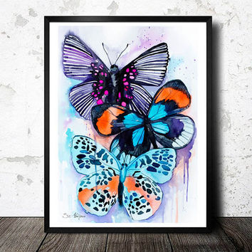 354x354 Best Watercolor Butterfly Paintings Products On Wanelo - Watercolor Butterfly Prints