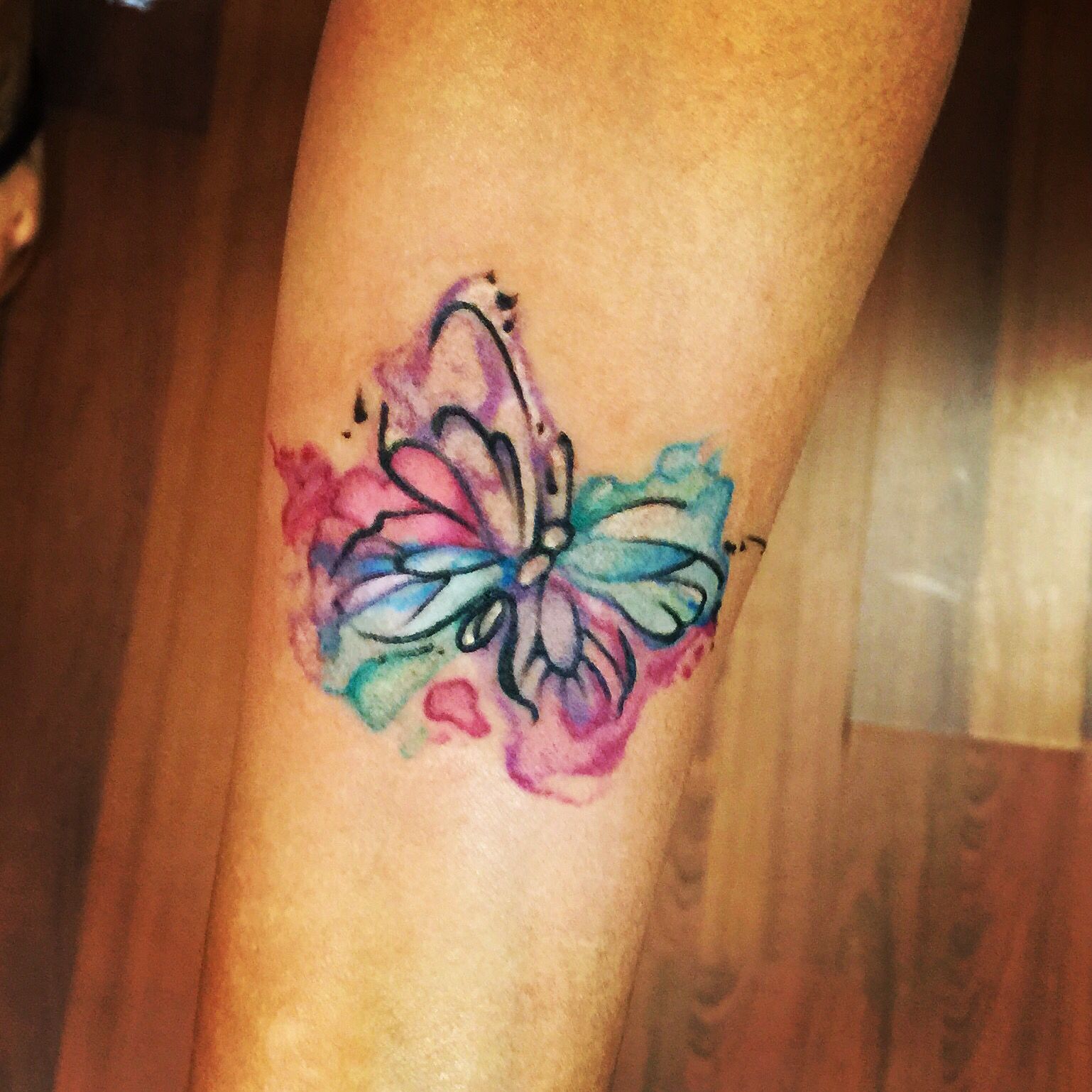 1538x1538 My New Watercolor Butterfly Tattoo!!!! Cute And Simple Tattoo - Watercolor Butterfly Tattoo