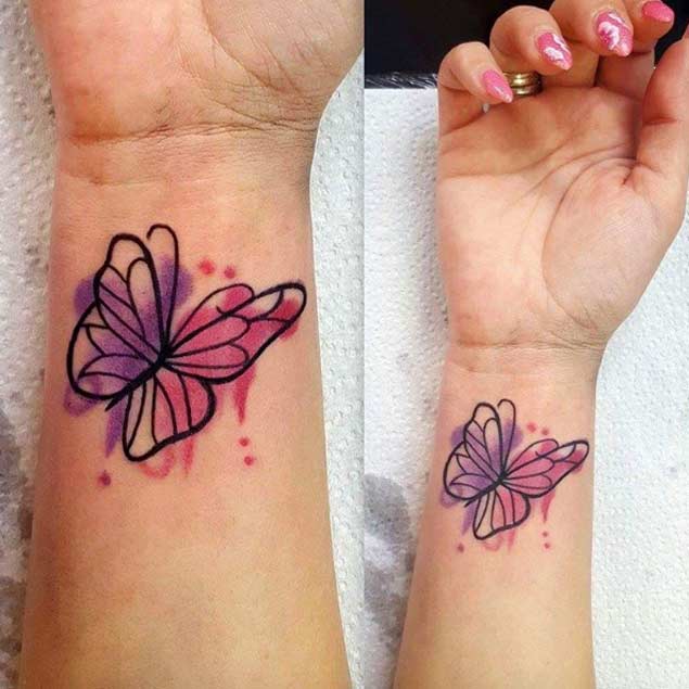 635x635 35 Breathtaking Butterfly Tattoo Designs For Women - Watercolor Butterfly Tattoo