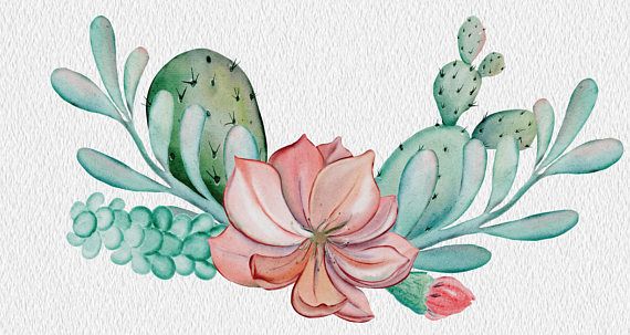 Watercolor Cactus Clipart