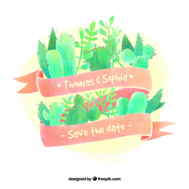 626x626 Watercolor Cactus - Watercolor Cactus Vector