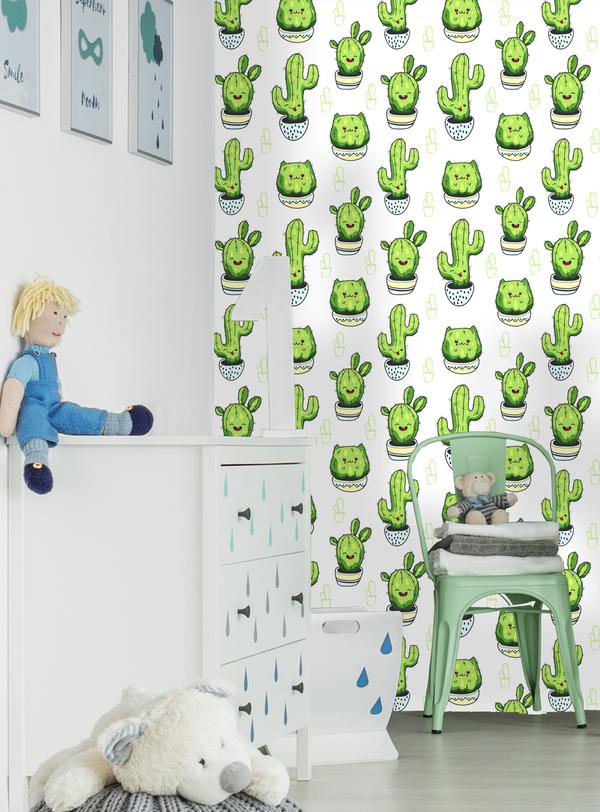 600x812 Removable Wallpaper Self Adhesive Wallpaper Watercolor Cactus With - Watercolor Cactus Wallpaper