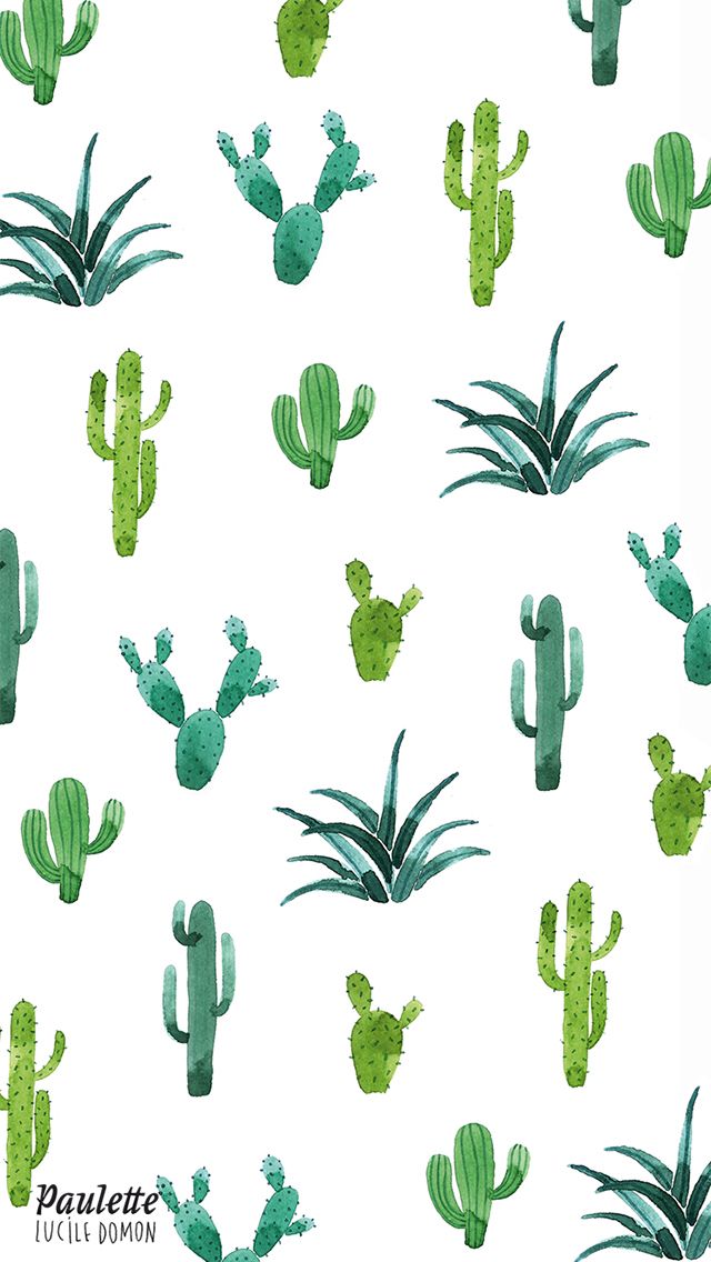 640x1136 Cactus Iphone Wallpaper Wallpaper In 2018 Cacti - Watercolor Cactus Wallpaper