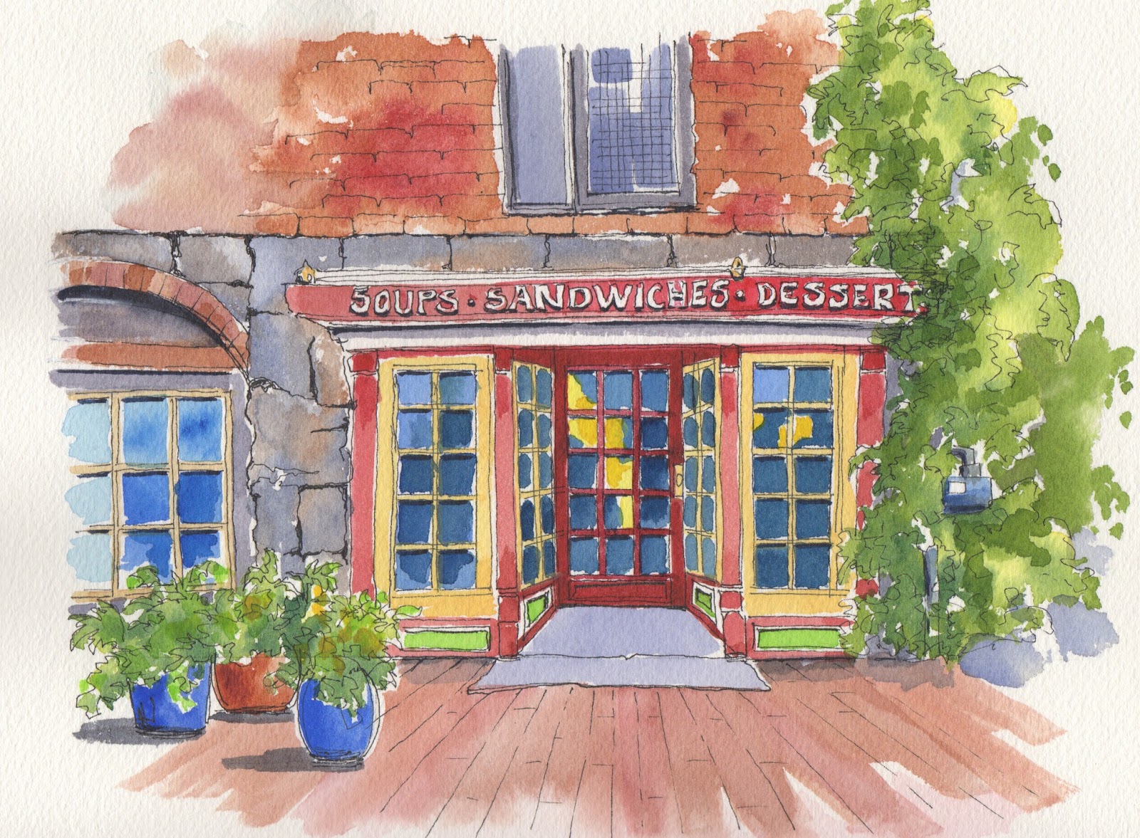 1600x1177 Karenverburgart Colophon - Watercolor Cafe