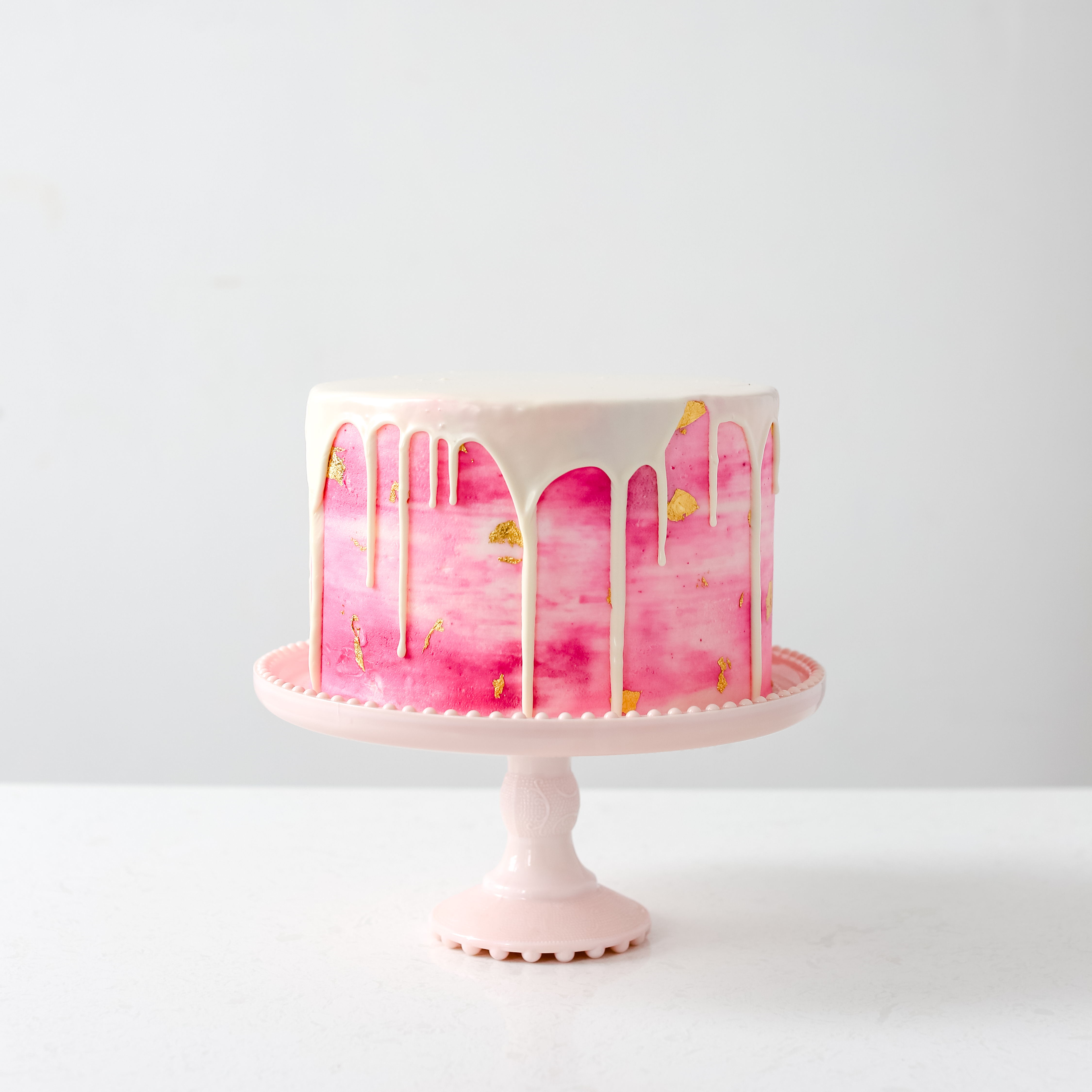 4500x4500 Pink Watercolor Drip Cake - Watercolor Cake