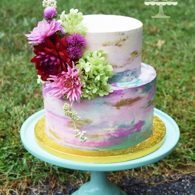 400x400 Watercolor Cake Decorating Photos - Watercolor Cake