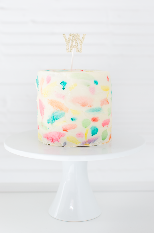 540x813 Diy Abstract Watercolor Painted Cake Sugar Amp Cloth - Watercolor Cake