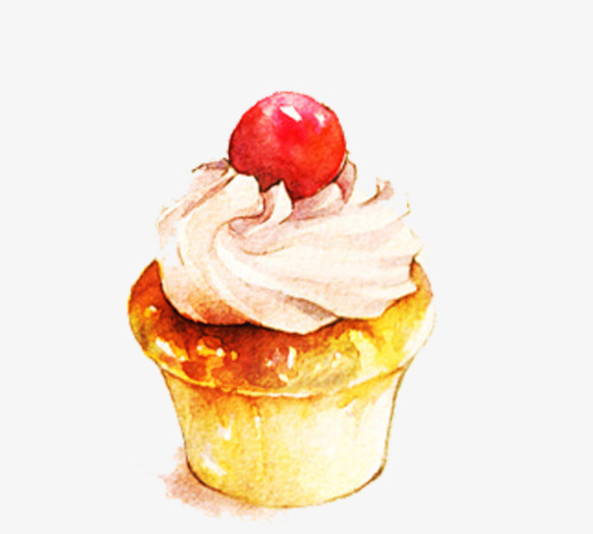 650x585 Hand Painted Watercolor Cake Material, Watercolor Clipart, Cake - Watercolor Cake Painting