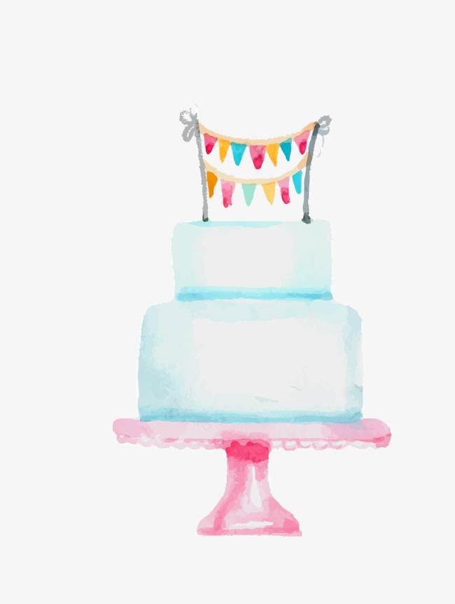 650x862 Hand Painted Watercolor Cake, Watercolor Vector, Cake Vector, Hand - Watercolor Cake Painting