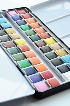233x350 Oem Watercolor Cake Paint Set,dry Pan Watercolor Paint Cakes 6 - Watercolor Cake Painting