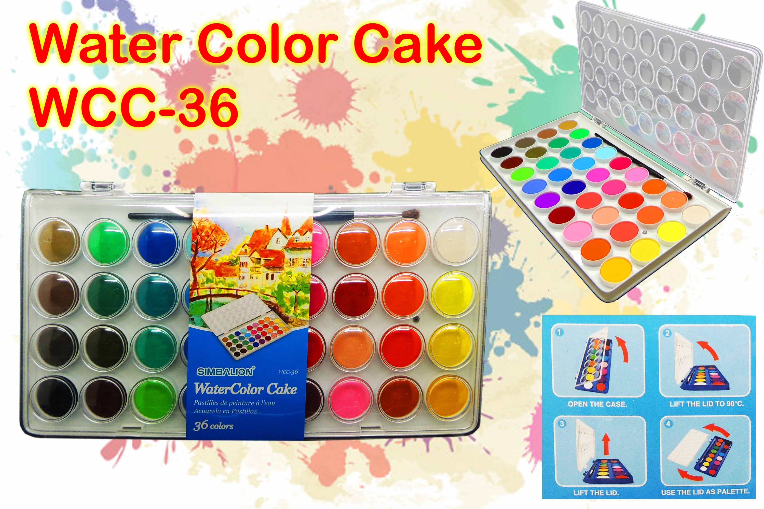 3000x2000 Simbalion Water Color Cake - Watercolor Cake Set
