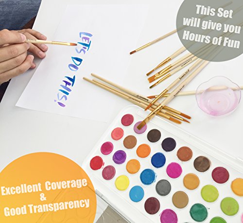 500x459 Watercolor Cake Set, 36 Watercolor Paint Set And 12 Quality Paint - Watercolor Cake Set