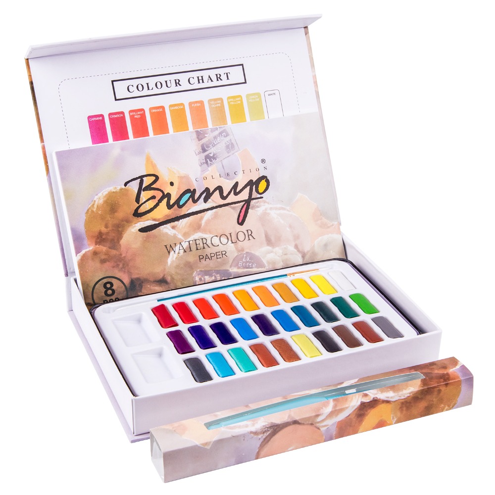 1000x1000 Buy Bianyo 30color Professional Artist Solid - Watercolor Cake Set