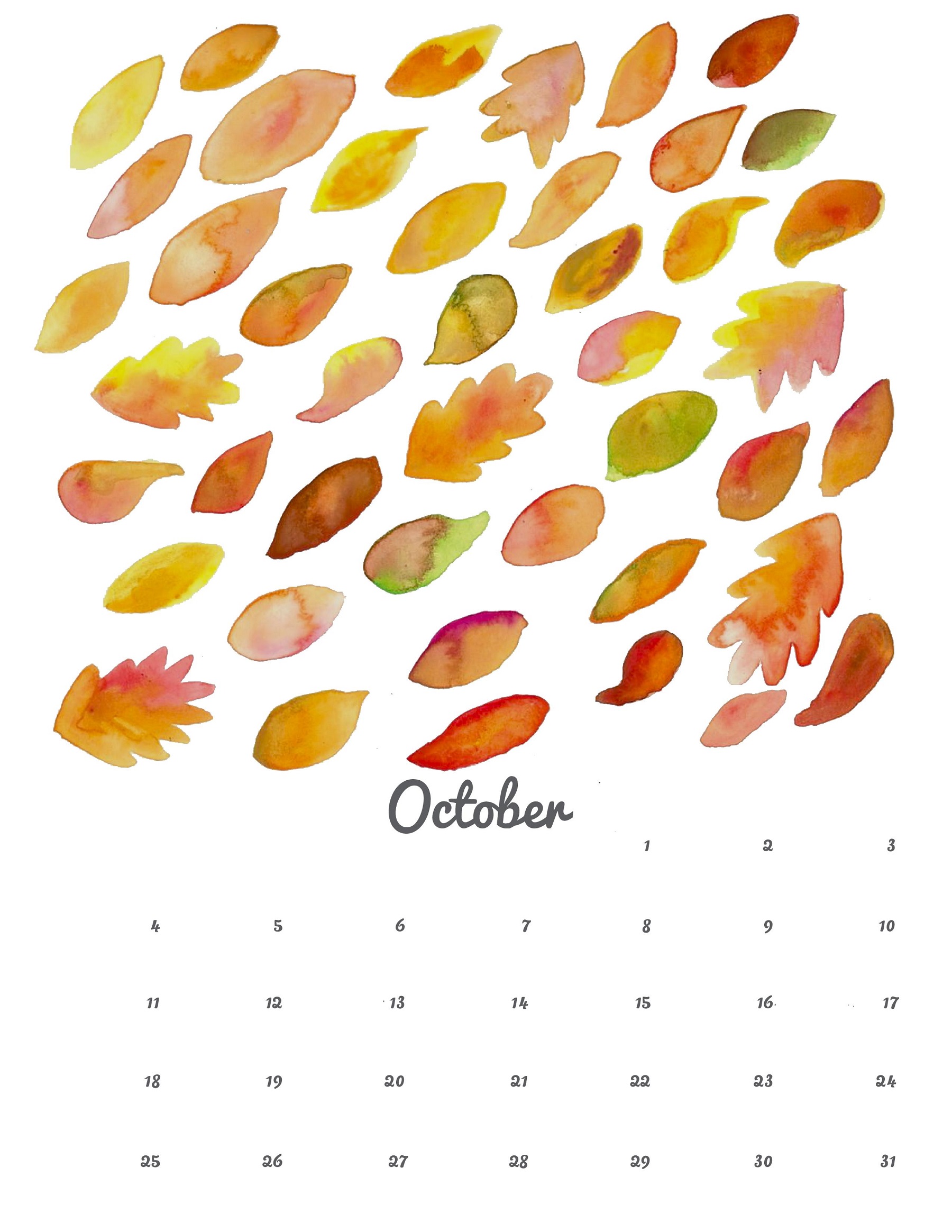 Watercolor Calendar 2015 at PaintingValley.com | Explore collection of ...