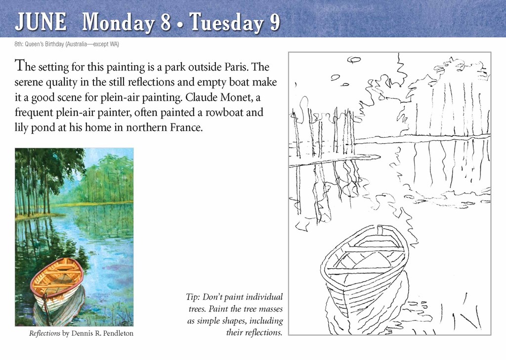 1024x729 Watercolor 2015 Day To Day Calendar - Watercolor Calendar 2015